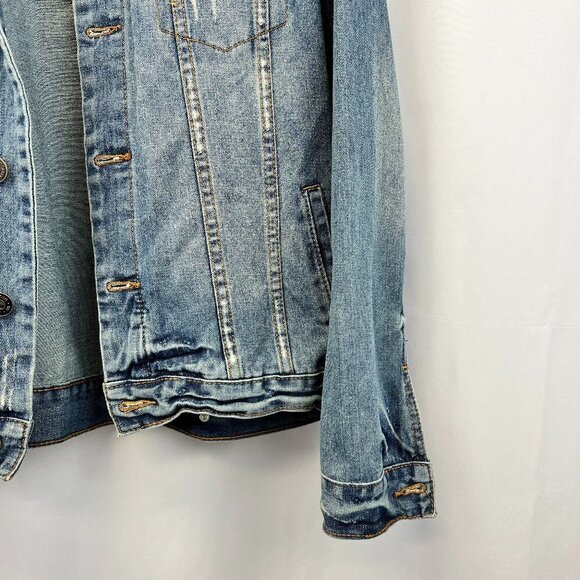 Brooklyn Cloth Womens Long Sleeve Collared Denim Button Front Jacket Size Medium - Picture 7 of 10
